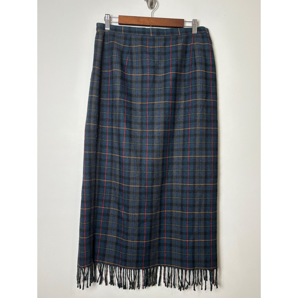 Requirements VTG Tartan Plaid Wool Blend Maxi Skirt 14 Classic Preppy Academia